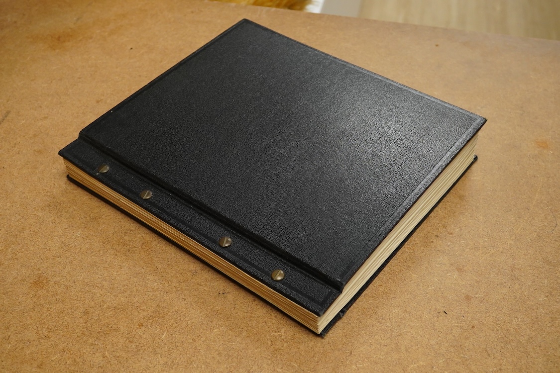 An album containing a wide selection of autographed publicity photographs of jazz and blues artists, including; Louis Armstrong, Chet Baker, Louis Bellson, Dave Brubeck, June Christy, Nat King Cole, Paul Desmond, Duke El